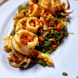 กระเพราปลาหมึก