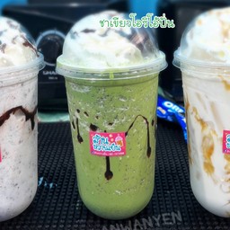 ชาเขียวโอริโอ้ปั่น แก้ว22ออนซ์