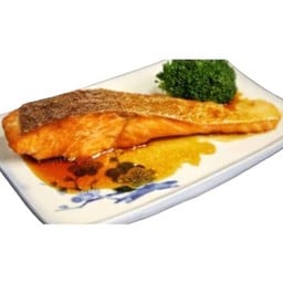 สเต็กแซลมอนย่างเทอริยากิ Grill Salmon Steak Teriyaki