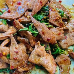 [อร่อยซ่ากับโค้ก] กะเพราตับ +  โค้ก ออริจินัล (กระป๋อง)