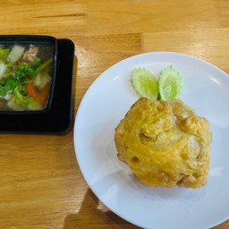 ข้าว+แกงจืดไก่สับ+ไข่เจียว