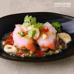 กุ้งนึ่งมะนาว