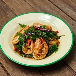 ข้าวกระเพรากุ้ง