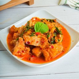 หมูกรอบผัดพริกเผา(กับข้าว).