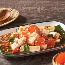 ยำหมูยอไข่แดงเค็ม.