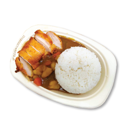 ข้าวแกงกะหรี่ สะโพกไก่ทงคตสึ Chicken Chop Curry