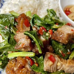 ข้าวคะน้าหมูกรอบ(คำตอบของชีวิต)