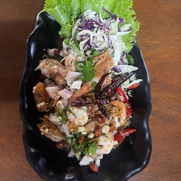 ยำตะไคร์กุ้งสุก