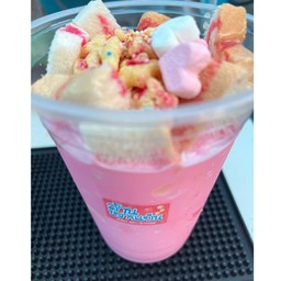 ปังเย็นนมชมพูแก้วถัง