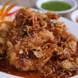 กุ้งราดซอสมะขาม