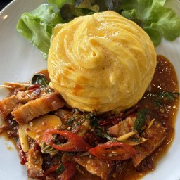 ข้าวต้มยำหมูกรอบ (แห้ง)