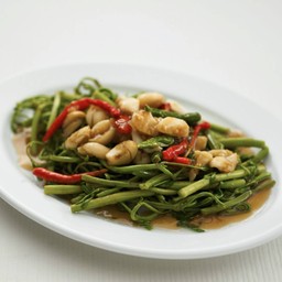ผักบุ้งผัดพริกกระเทียม (L)