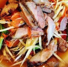 ตำคอหมูย่าง
