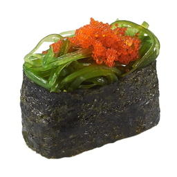 ซูชิหน้ายำสาหร่าย (เขียว)