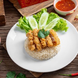 ข้าวมันไก่ทอด
