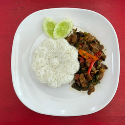 ข้าวกะเพราเป็ดพะโล้