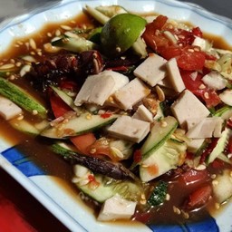 ตำแตงปูปลาร้าหมูยอ