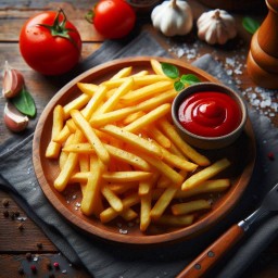 เฟรนฟราย ฟรี ดริปชีส French Fries with Dip Cheese