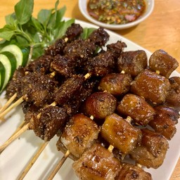 ใส้ย่าง เสียบไม้