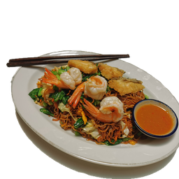 Fried Noodles Hong Kong Style With Seafood (l)