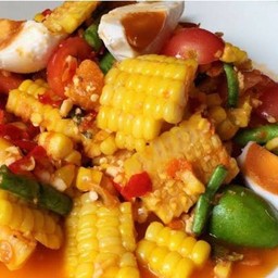 ตำข้าวโพด ไข่เค็ม