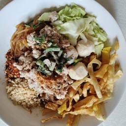 [อร่อยซ่ากับโค้ก] ก๋วยเตี๋ยวแห้ง  โบราณ +  โค้ก ออริจินัล (กระป๋อง) 