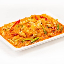 เนื้อปูผัดผงกะหรี่ (L)