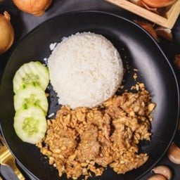อกไก่ชิ้นกระเทียม -ราคาไม่รวมไข่ดาว