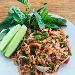 ลาบกุ้งฝอย(สุก)
