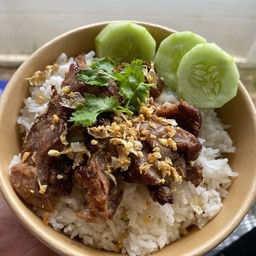 ข้าวหมูกระเทียม