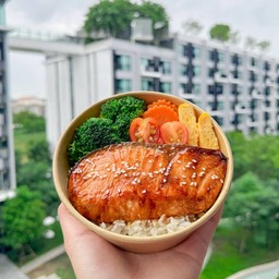 ข้าวเเซลม่อนย่างเทอริยากิ