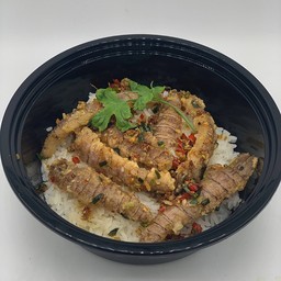 ข้าวราดกั้งคั่วพริกเกลือ