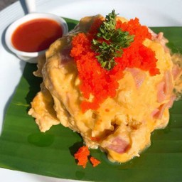 ข้าวไข่ข้นแฮมไข่กุ้ง