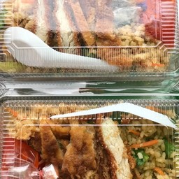 ข้าวผัดไก่ทอด+ไข่เจียว