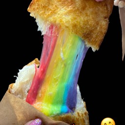 ปังโคตรชีสเรนโบว์ Rainbow Cheese Toast