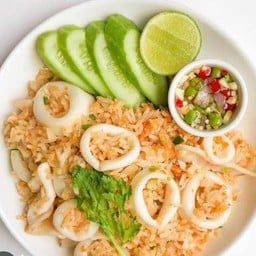 ข้าวผัดปลาหมึก(ไม่ได้แถมไข่ดาว)
