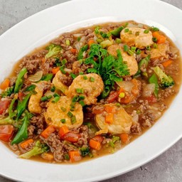 เต้าหู้ทรงเครื่องไก่สับ