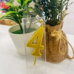 เทียนเลข 4 สีทอง