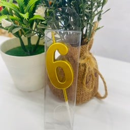 เทียนเลข 6 สีทอง
