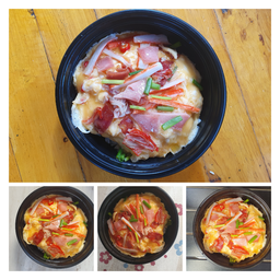 ข้าวไข่ข้นแฮม-เบค่อน-ปูอัด