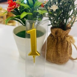 เทียนเลข 1 สีทอง