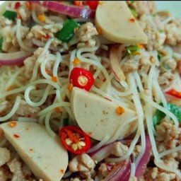 ยำขนมจีน หมูยอ+หมูสับ