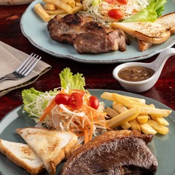 สเต็ก หมู พริกไทยดำ