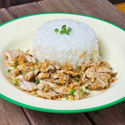 ข้าวไก่กระเทียม