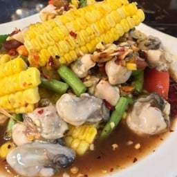 ตำข้าวโพดหอยนางรม
