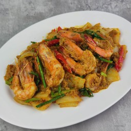 กุ้งผัดผงกะหรี่