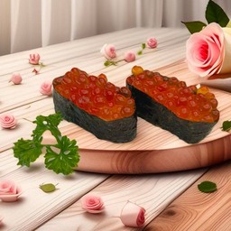 ข้าวหน้าไข่ปลาแซลมอน