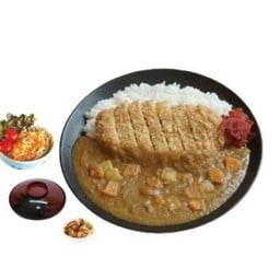 ข้าวหมูทอดแกงกะหรี่(R150)