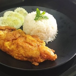 ข้าวราด ไข่เจียว