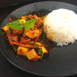 ข้าวราด ผัดพริกเผา